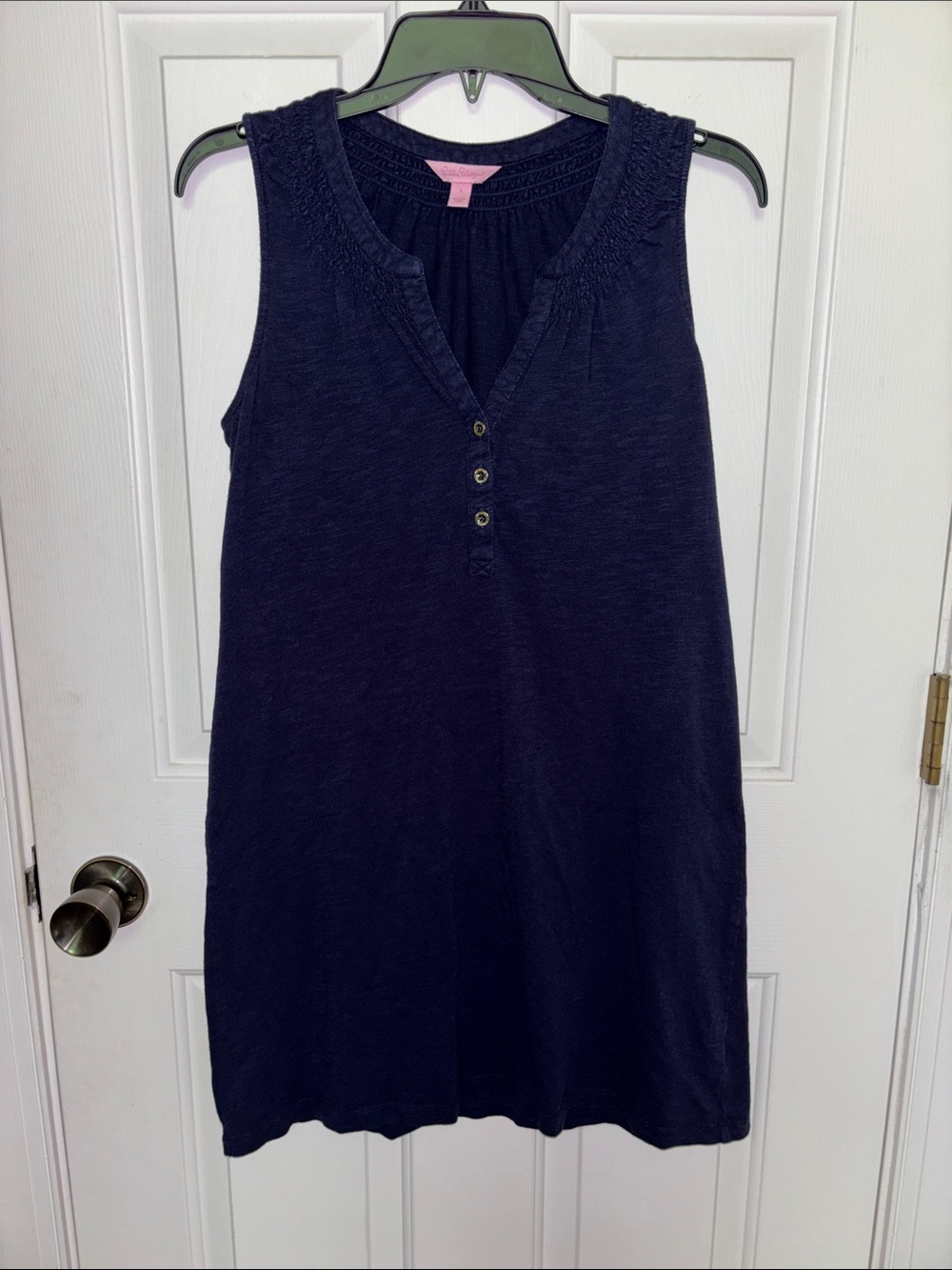 Lilly Pulitzer Sleeveless navy blue cotton/modal dress